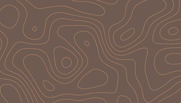 Abstract Topographic Contour Map Pattern in Warm Earth Tones vector