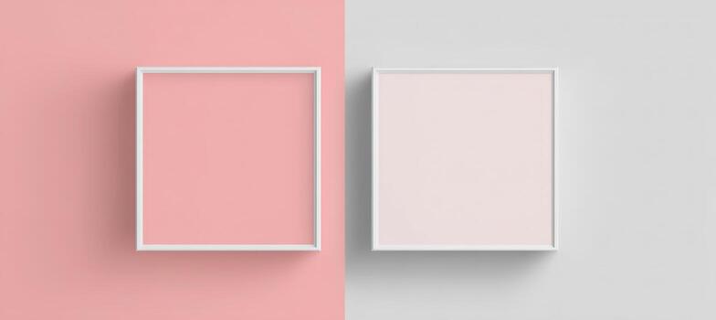 Minimal Split-Screen Design with Dual Color Blocks and White Frame photo