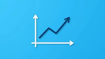 animerad linje Graf, tillväxt och nedgång visualiseringar video