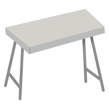 Minimal Work Table, Modern Desk Illustration, Simple Table vector