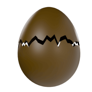 3d rendere rotto cioccolato uovo guscio, Diviso in Due metà con frastagliato bordi, Perfetto per Pasqua png
