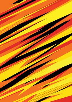naranja y amarillo geométrico carreras rayas antecedentes para sublimación jersey vector