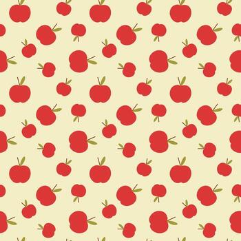 Red apple seamless pattern vector
