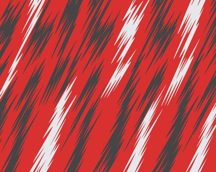 Sporty abstract red lighting bolt shape zigzag line background jersey motif texture geometric pattern vector