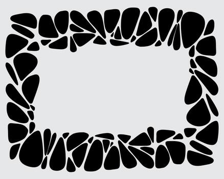 Stone frame border illustration background banner layout print art editable vector