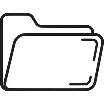 sencillo carpeta aislado en blanco fondo, un símbolo de organización, datos almacenamiento, y archivo gestión, Perfecto para representando negocio, oficina trabajar, y documento archivar vector