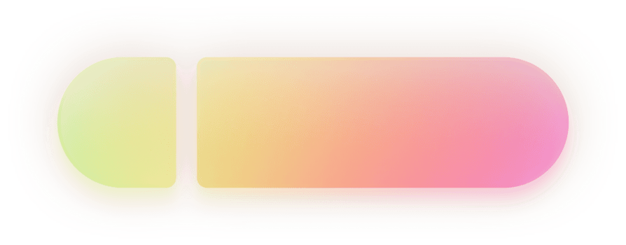 gradiente néon arredondado retângulo Dividido fim ícone multicolorido forma com suave brilho para rede e aplicativo interface, ui ux Projeto elemento, colorida ligar para açao gráfico png