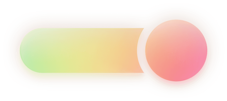 lutning neon avrundad rektangel med vänster cirkel slutet ikon Flerfärgad form med mjuk glöd för webb och app gränssnitt, ui ux design element, ring upp till verkan png