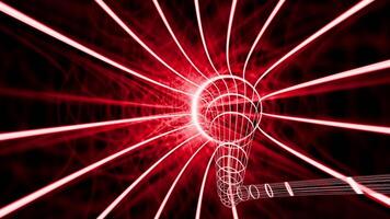 hög hastighet Plats röd netto tunnel vj slinga bakgrund animering video
