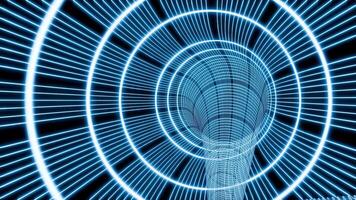 Newest Sci fi sky blue net tunnel VJ loop background video