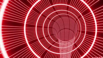 Newest Red Sci fi net tunnel VJ loop background animation video