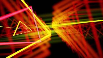 triángulo láser espectáculo con rotado cifras vj lazo antecedentes video