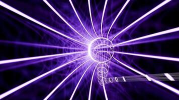 hastighet Plats neon lila netto tunnel vj slinga bakgrund animering video