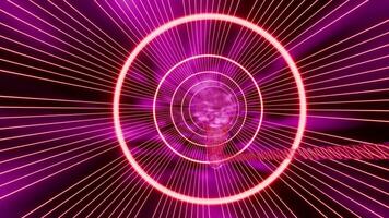 nyaste sci fi netto röd neon med rosa tunnel vj slinga med Plats bakgrund video