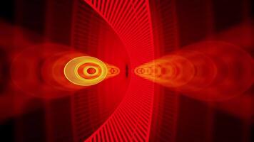 inferno rosso astratto vj ciclo continuo anelli nel spazio sfondo video