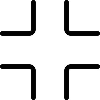 Full screen icon set. Expand size icons. Trim view sign. Enlarge screen symbols. arrows pointing outward expansion. extend image collection, vector