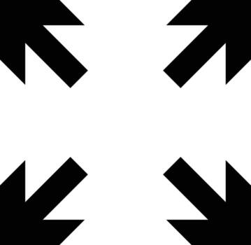 Full screen icon. page open new window icon symbol. Arrow Pointer Increase Stretch Magnifies Enhance. Arrows symbol vector