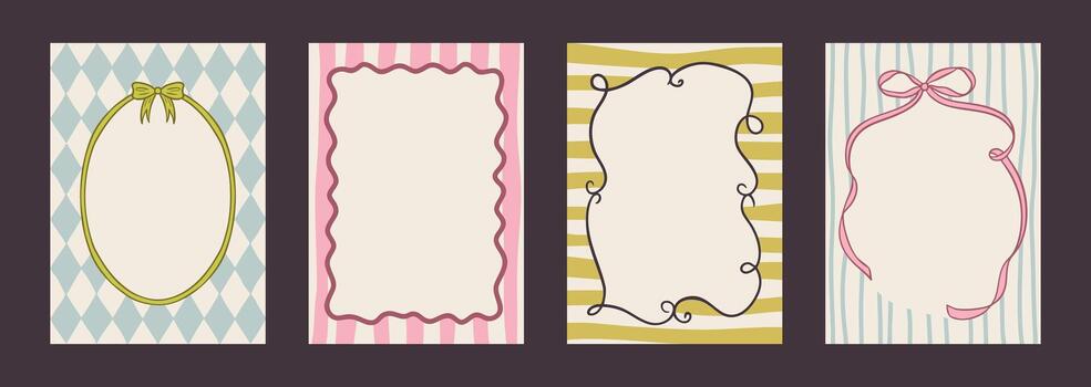 Decorative frames in various styles vector