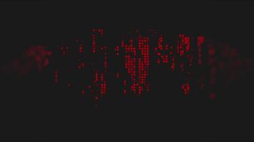 abstrakt Technik Welt Karte von funkelnd glänzend Punkte Animation video