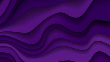 Dark violet paper waves abstract motion design video