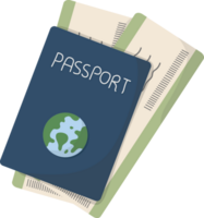 Passport with Ticket Illustration png