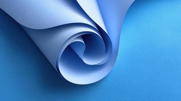 A blue paper with a curved edge photo