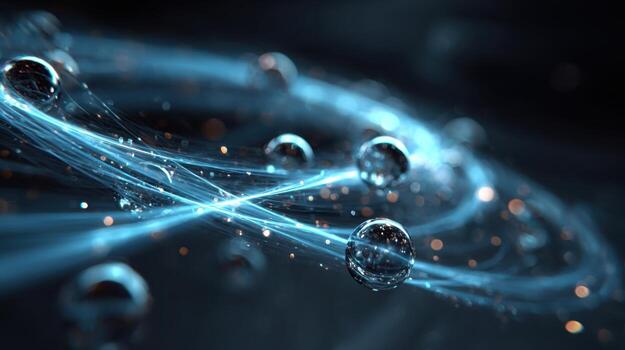 Abstract background with water droplets photo