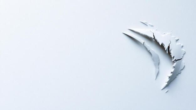 A broken wall with a hole in it photo