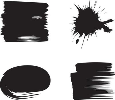 negro cepillo carrera formas aislado en blanco antecedentes para creando diseño elemento vector