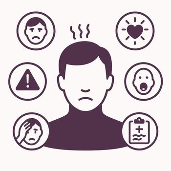 Man Under Stress with Multiple Life Problems vector