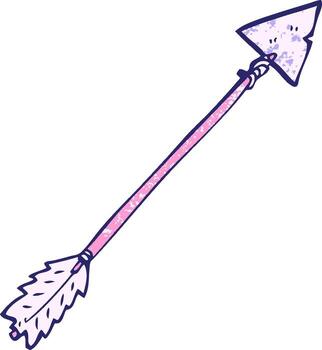 cartoon arrow in bright neon color vector