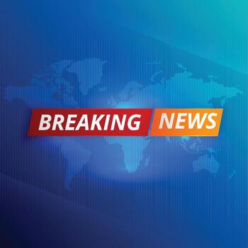 Dynamic Breaking News Background With Blue Gradient vector
