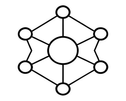 Abstract Network Connection Elegant Graphic Design of Interconnected Nodes Illustrating a Modern, Seamless System for Digital Collaboration vector