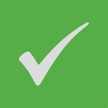 Green Check Mark Icon Illustration for Approval and Confirmation with Rounded Square Background vector