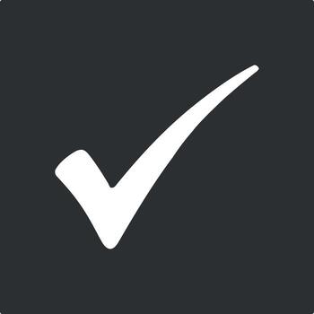 Dark Gray Check Mark Icon Illustration for Approval and Confirmation with Rounded Square Background vector