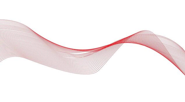 Blend Wavy Lines Curved Smooth Red Color Abstract Background Design Illustration vector