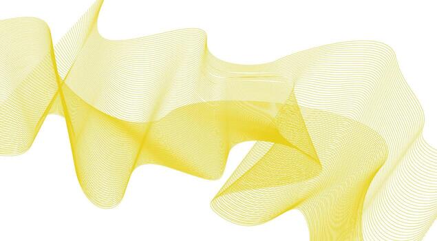 Blend Wavy Lines Curved Yellow Color Abstract Background Design Illustration vector