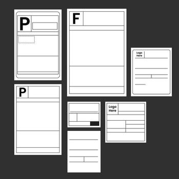 Design template shipping label square rectangle vector