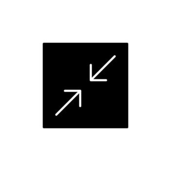 Collapse Screen Solid Icon for Web Dashboard vector