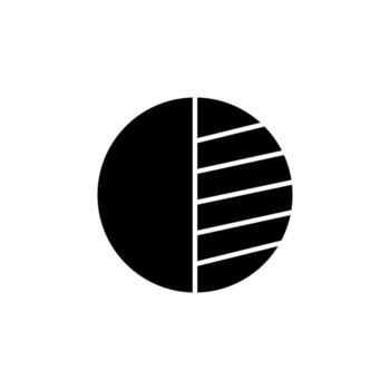 Contrast Control Solid Icon for User Interface vector