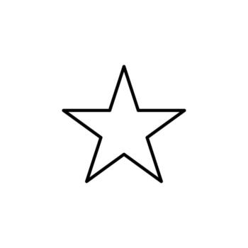 Star Highlight Line Icon for Smart Device vector