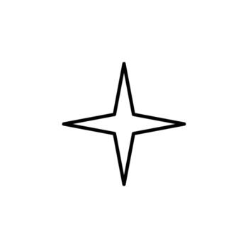 Star Badge Line Icon for Web Dashboard vector