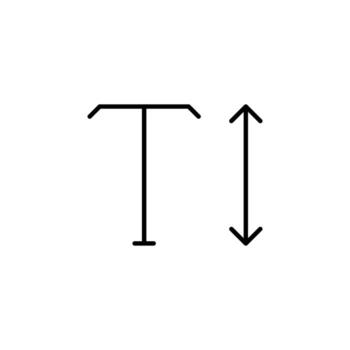 Typography Size Line Icon for Smart Device vector