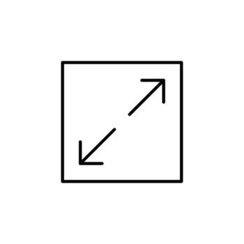 Expand Screen Line Icon for Digital Platform vector