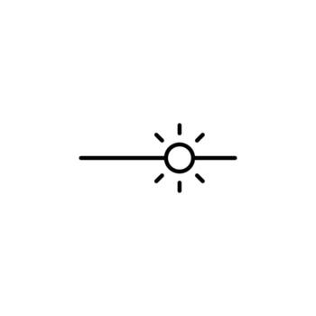 Brightness Control Line Icon for Mobile Interface vector