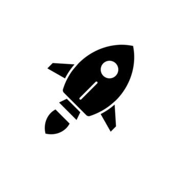 Rocket Icon Solid Icon for User Interface vector