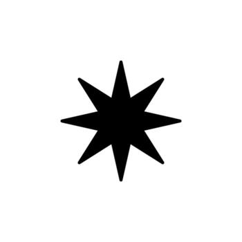 Star Mark Solid Icon for Mobile Application vector