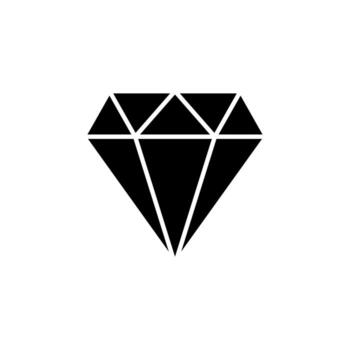 diamante forma sólido icono para usuario interfaz vector