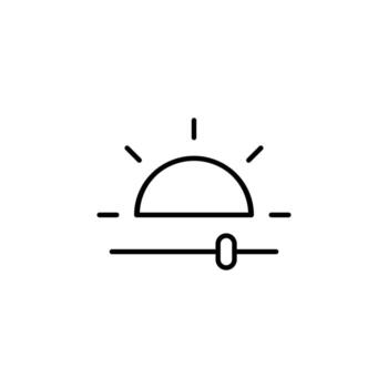 High Brightness Line Icon for User Interface vector