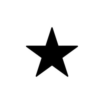 estrella forma sólido icono para usuario interfaz vector